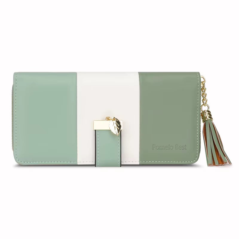 Womens Wallet RFID Blocking Genuine Leather Multi Credit Card Large Capacity Zip around Clutch Travel Purse Wristlet