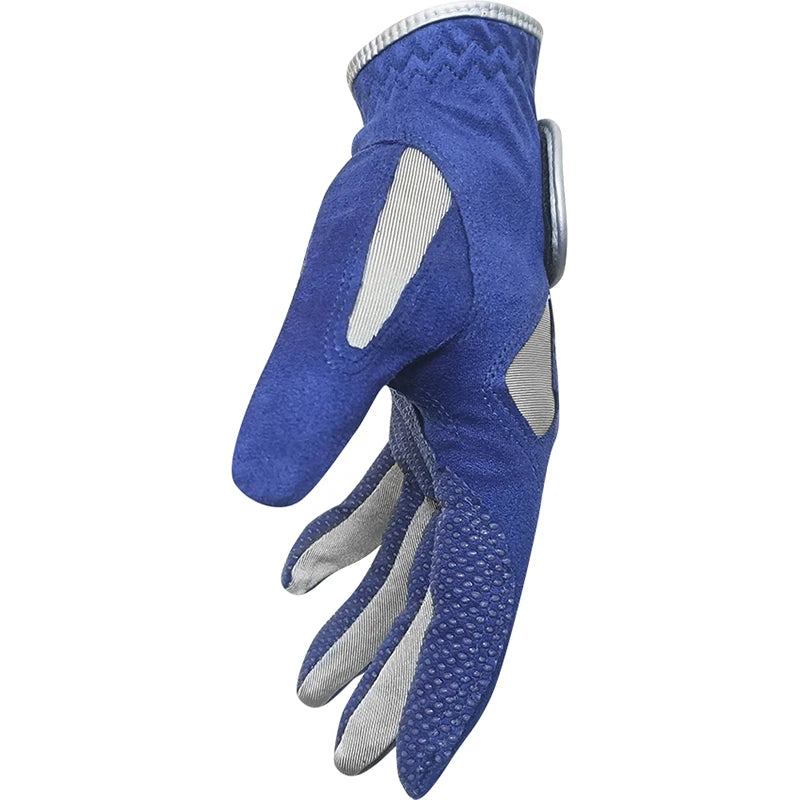 Men'S Golf Glove One Pc Pair 2 Color Options Improved Grip System Cool Comfortable Blue White Color Left Right Hand NEW