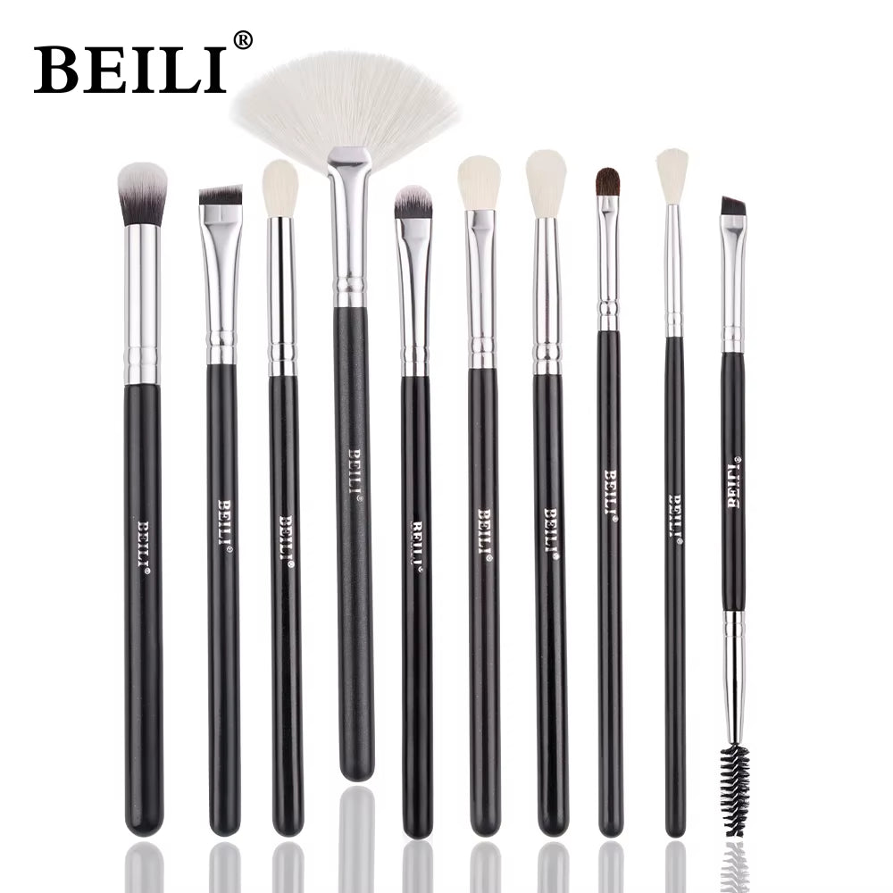 Goat Makeup Brush Set Eyeshadow Makeup Brushes Professional Foundation Blending Eyebrow Fan Blush Brosse Maquiagens