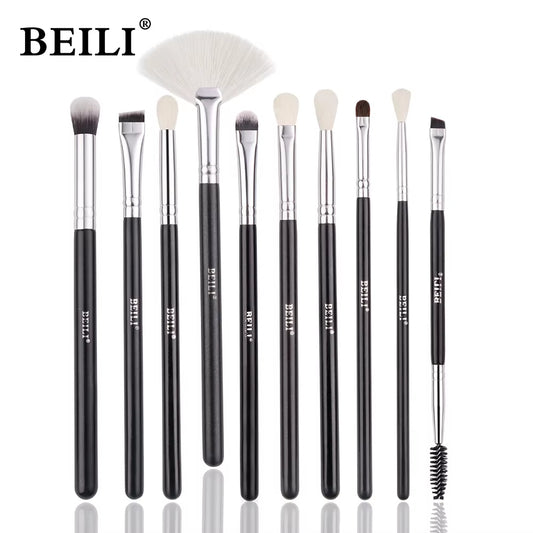 Goat Makeup Brush Set Eyeshadow Makeup Brushes Professional Foundation Blending Eyebrow Fan Blush Brosse Maquiagens