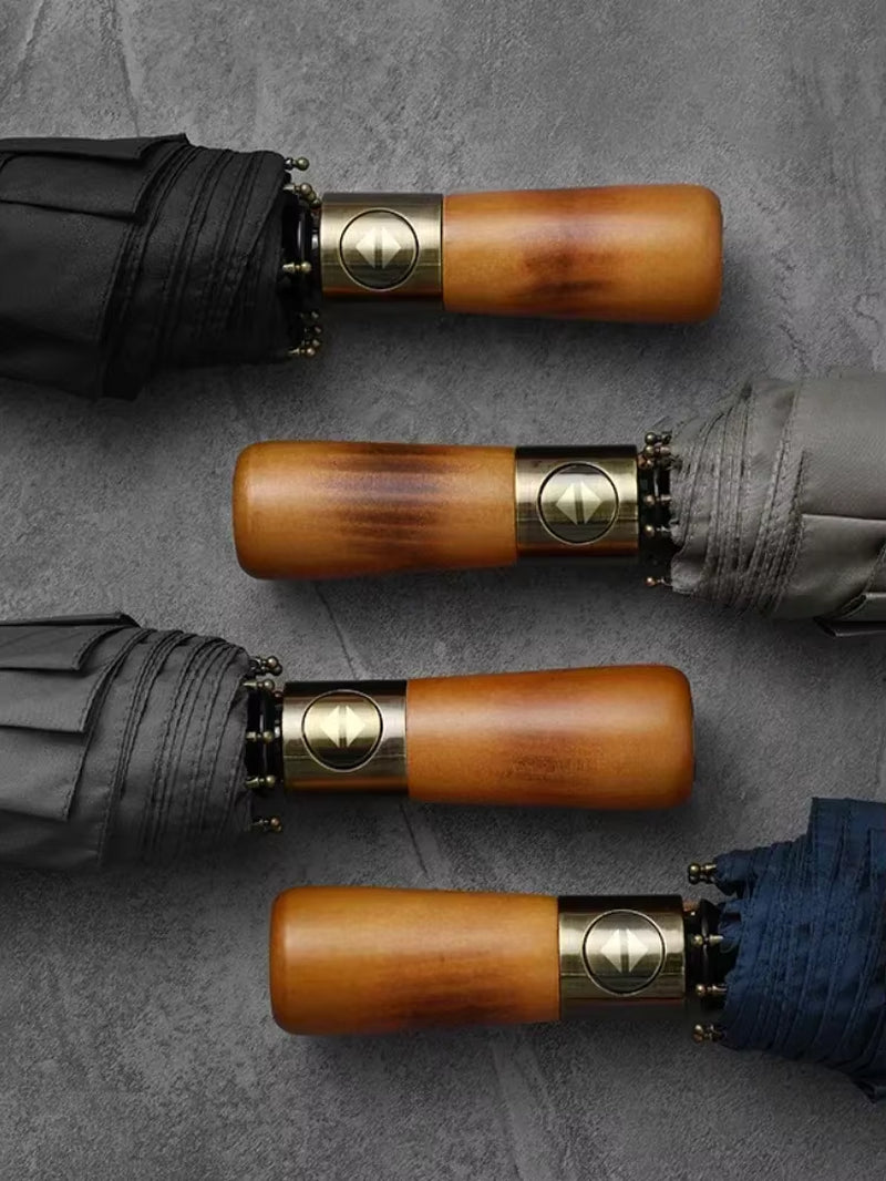 Umbrella Waterproof Double Layer Windproof 10 Bones Umbrella Men Business Style Golf Large Automatic Umbrella