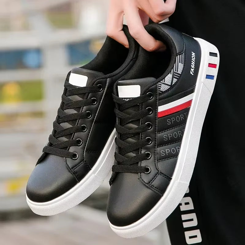2024 Mens Casual Sneakers New Fashion Lace-Up White Shoes Student Comfort Sports plus Size Vulcanized Shoes Zapatillas De Hombre
