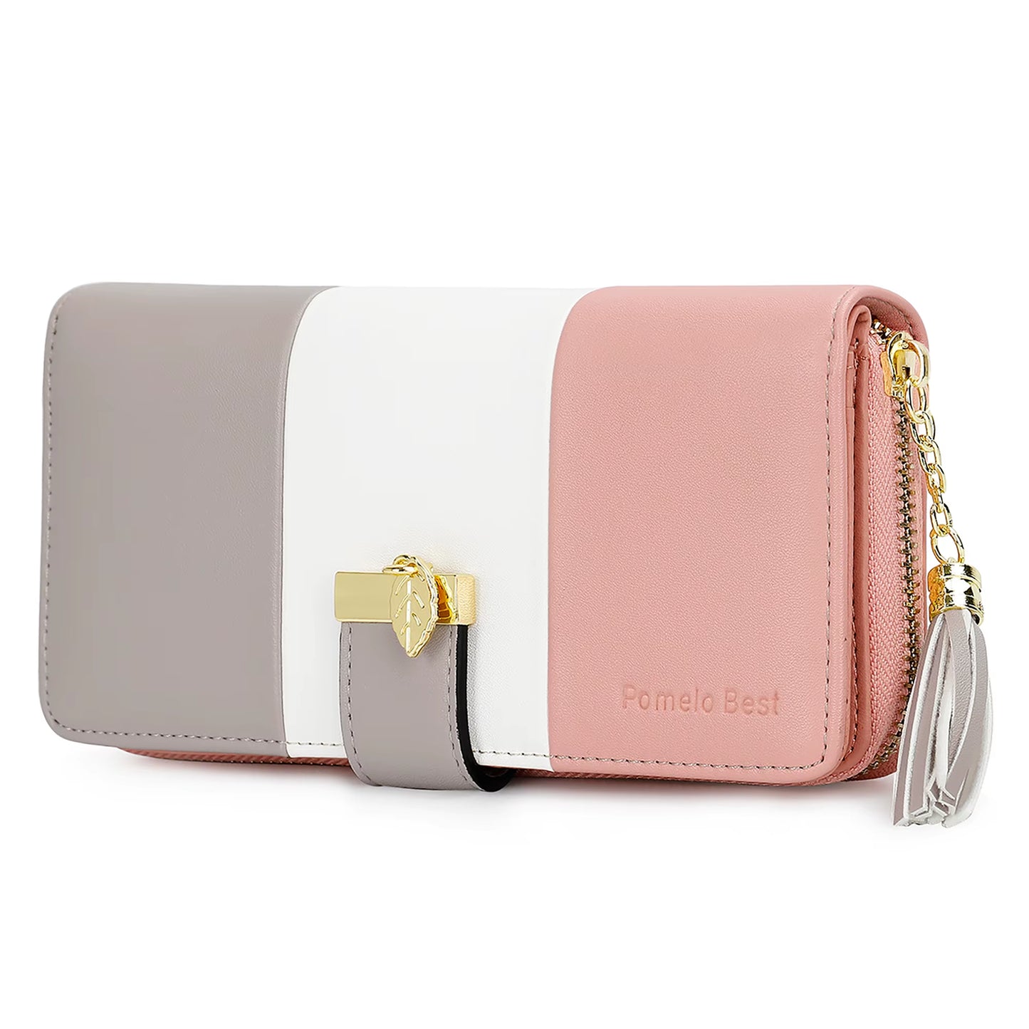 Womens Wallet RFID Blocking Genuine Leather Multi Credit Card Large Capacity Zip around Clutch Travel Purse Wristlet