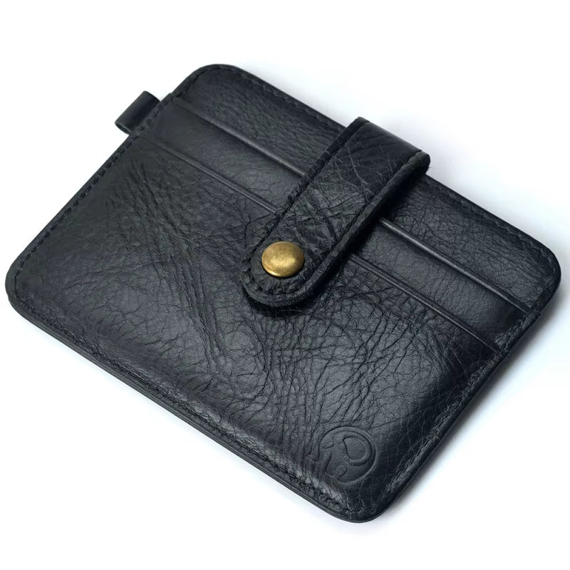 Men Genuine Leather Slim Wallet Male Small Purse Mini Money Bag Walet Thin Portomonee Carteras Man'S Wallet Card Holder