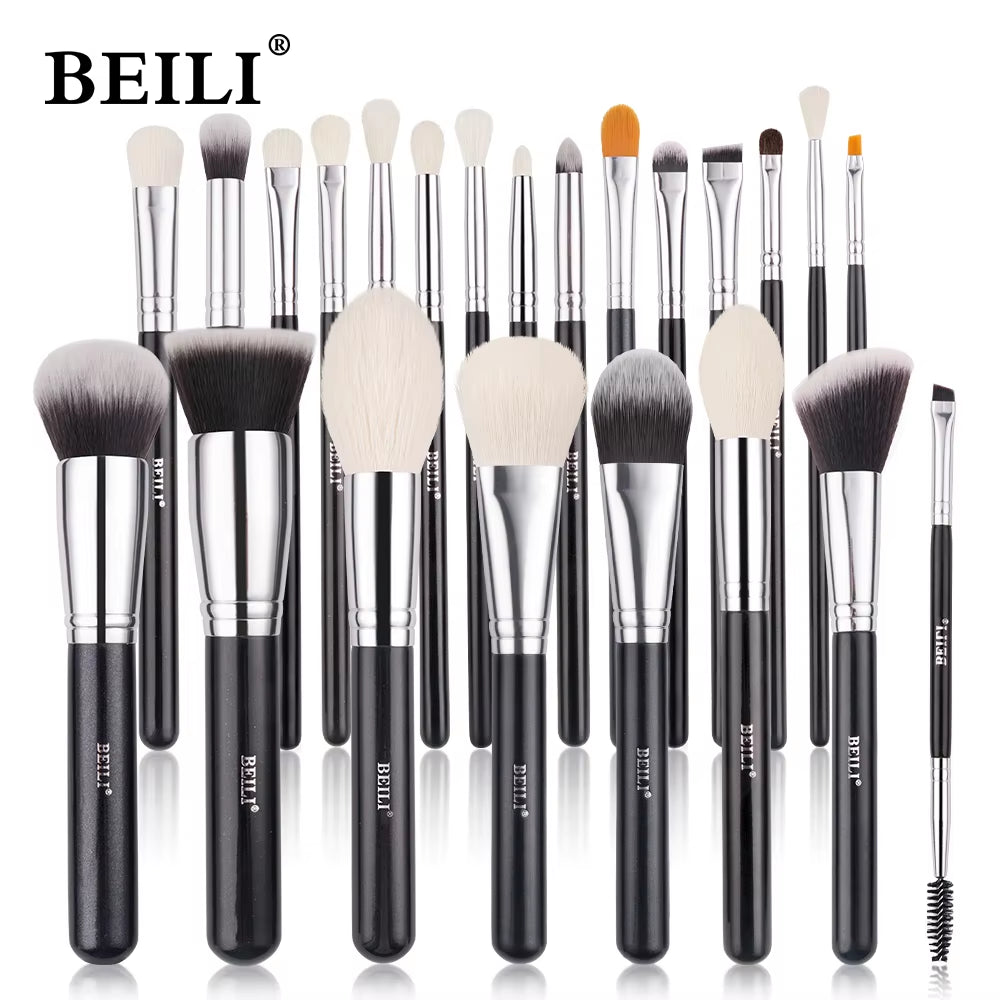 Goat Makeup Brush Set Eyeshadow Makeup Brushes Professional Foundation Blending Eyebrow Fan Blush Brosse Maquiagens