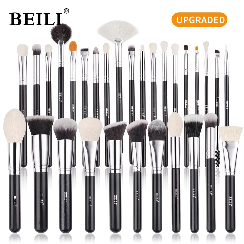 Goat Makeup Brush Set Eyeshadow Makeup Brushes Professional Foundation Blending Eyebrow Fan Blush Brosse Maquiagens