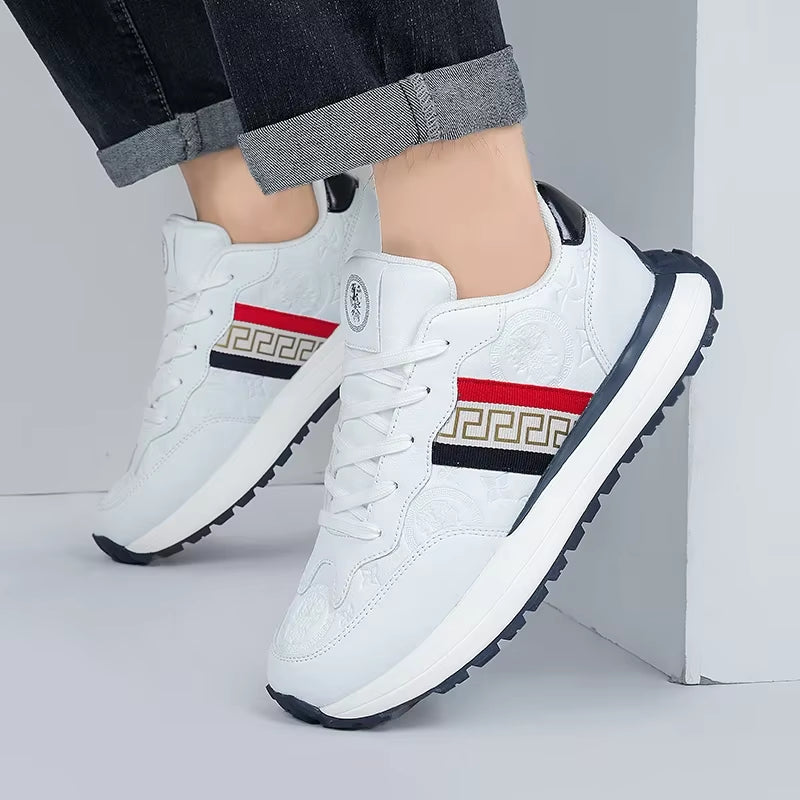 Genuine Leather Casual Shoes Men Designer Luxury Women Tennis Chunky Sneakers Muffin Sport Shoes Man Male Board Footwear