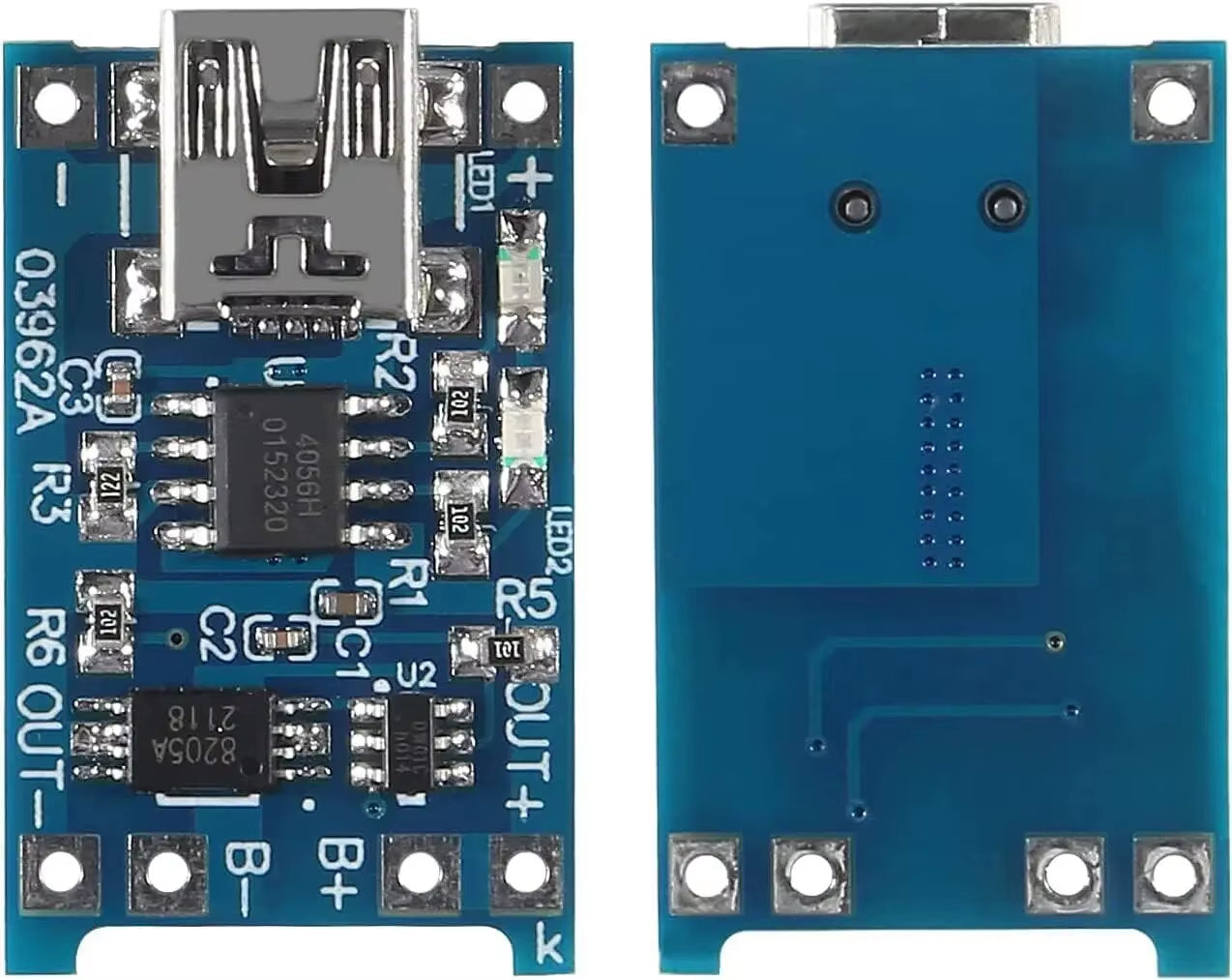 10Pcs 5V 1A 18650 Lithium Battery Charging Board TP4056 Lithium Charging Mini/Micro USB Type C Charge Module with Protect