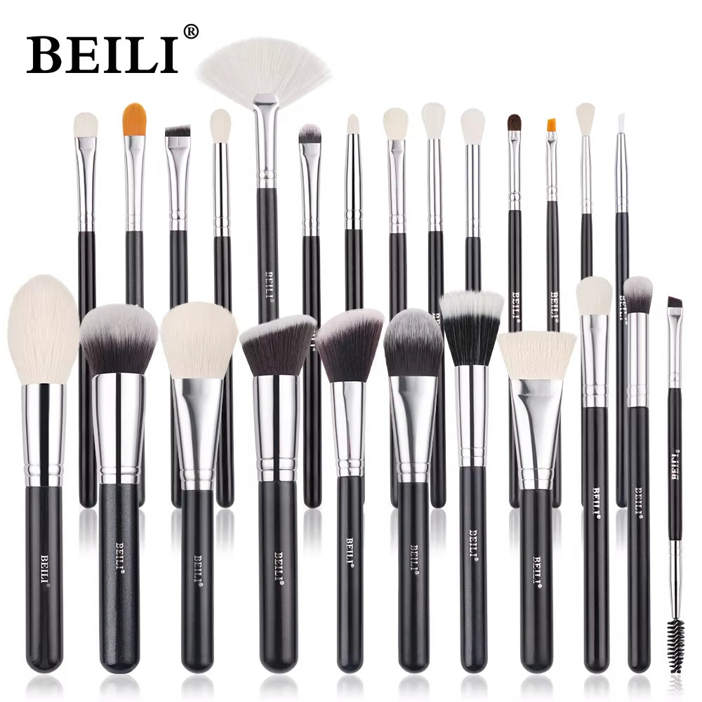 Goat Makeup Brush Set Eyeshadow Makeup Brushes Professional Foundation Blending Eyebrow Fan Blush Brosse Maquiagens